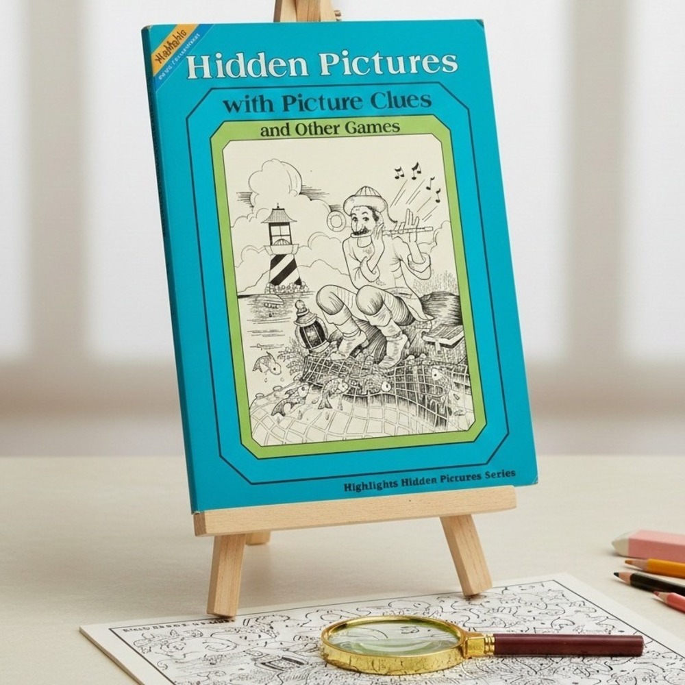 Vtg 1981 Highlights Hidden Pictures Magazine Halloween Activity Book 80s Games‎